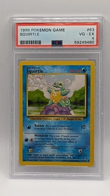 1999 Pokémon Base Set Squirtle 63/102 PSA 4! - Image 1 of 2