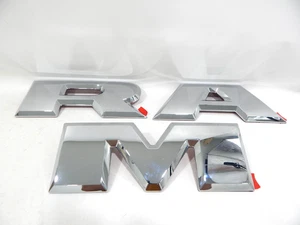 New OEM 2015-2024 Mopar RAM Back Rear Tailgate Letter Badge Chrome Decal Set - Picture 1 of 11