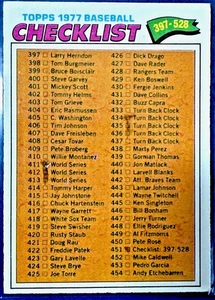 1977 Topps #451 Checklist: 397-528 BASEBALL Card - Picture 1 of 2
