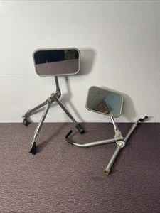 VINTAGE UNKNOWN TRUCK MOPAR FENDER HOOD MOUNT TRAILER TOW MIRROR SET - Picture 1 of 14