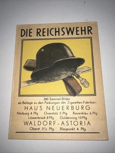 Abstreichliste für Zigarettenbilderalbum Reichswehr Neuenburg  und Waldorf - Bild 1 von 3
