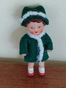 Vintage Tiny German Rubber Baby Doll 1960s Rubber Baby Buggy Bumpers - Picture 1 of 8