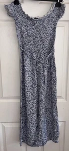 Select Women’s Size 10 Blue Floral Jumpsuit - Picture 1 of 7