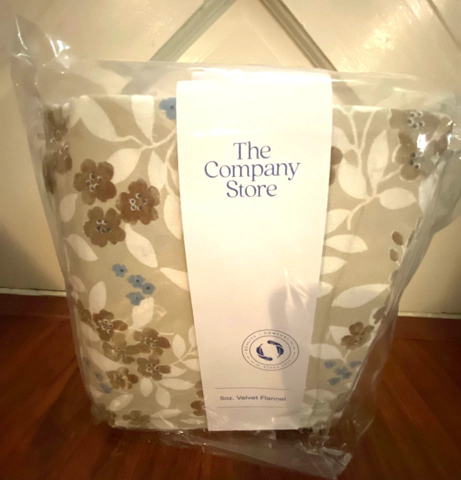 Capa de edredom King The Company Store Legends Hotel vintage flor veludo flanela. - Imagem 1 de 3