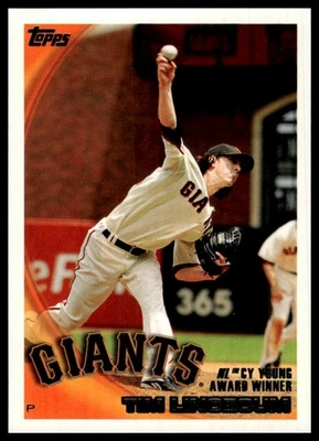 2010 Topps #9 Tim Lincecum - Image 1 of 2