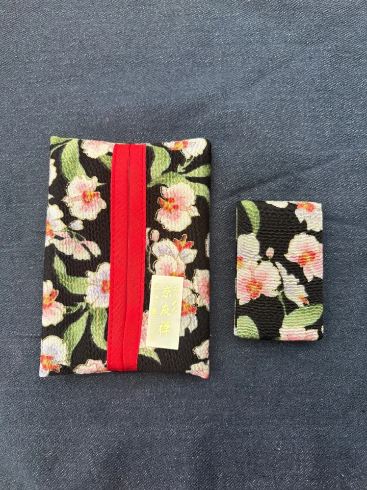 Japanese traditional kimono Kyoto tissue case  mirror pocket toothpicks case Foto 1 de 4