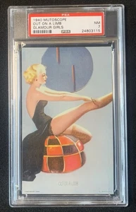 1940 Mutoscope Glorified Glamour Girls OUT ON A LIMB (MS174) Gil Elvgren - PSA 7 - Picture 1 of 2