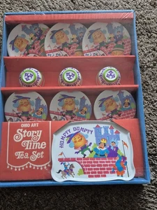 OHIO ART 50er TEESERVICE HUMPTY DUMPTY STORY TIME NEU IN VERPACKUNG NIEDLICH - Bild 1 von 3