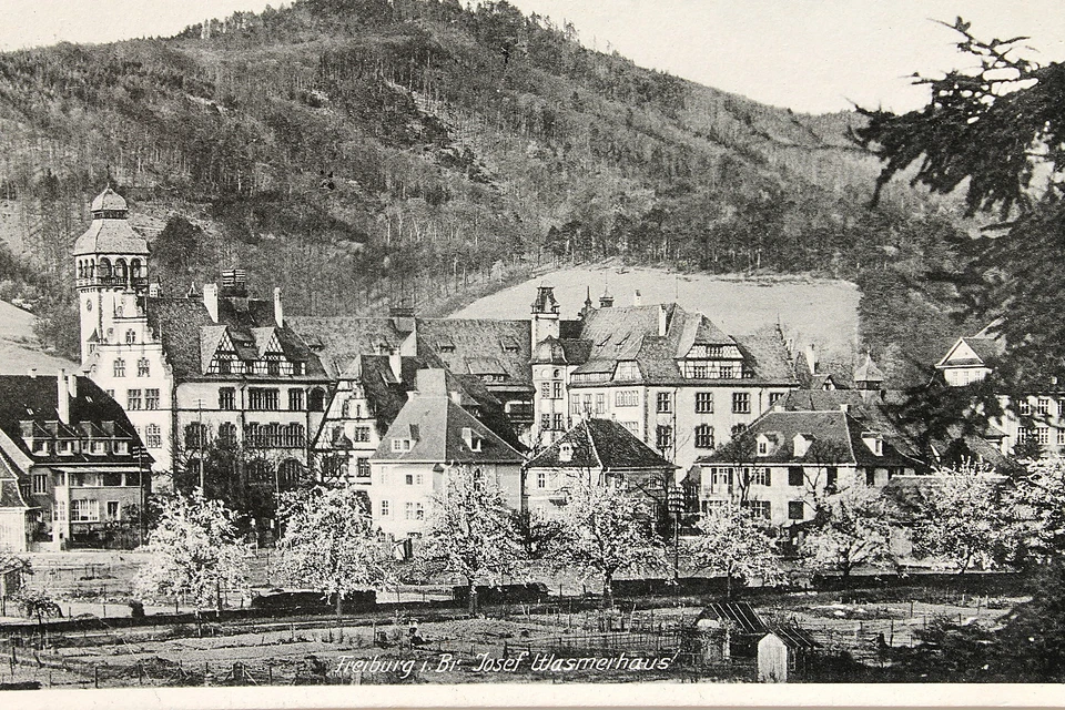 16505 Ak Josef Wasmerhaus Freiburg IN Breisgaus Anwesen Houses Forest To 1938 - Image 1 of 1