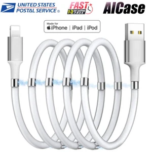Magnetic Cable Fast Charging Easy-Coil Absorptio Data Cord For iPhone 14 13 12 8 - Picture 1 of 10