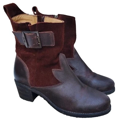 Olukai Kaiulani Women Boots Embroidered Suede Rustic Kona Coffee Leather 8.5  - Image 1 of 4