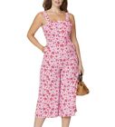 Yumi Kim Jumpsuit Floral Pink Red 8