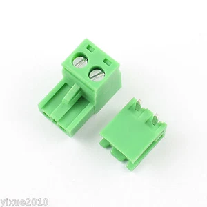 10Pcs 5.08mm Right Angle 2 Pin Screw Terminal Block Pluggable Plug Connector - Picture 1 of 6