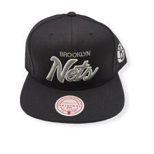 Mitchell & Ness Brooklyn Nets Foundation Script Adjustable Snapback Hat Cap