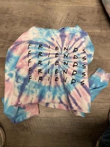 Justice Girls Friends TV Show Sweatshirt Tie-Die Cropped Size M - Picture 1 of 1