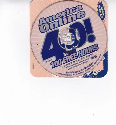 AOL 4.0 America Online  Orange Burst 100 Hours To Explore - Image 1 of 2