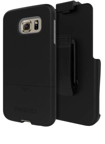 OEM Seidio Surface Combo Case Cover&Holster/Clip For Samsung Galaxy S6 S-6 Black - Imagem 1 de 3