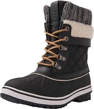 GLOBALWIN Women's Winter Snow Boots Insulated Waterproof Black Size 7.5