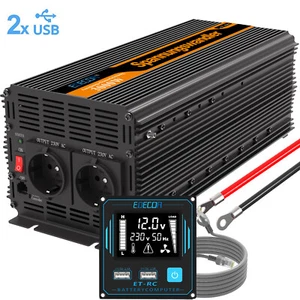 EDECOA Convertisseur 12V 220V 230V Onduleur 3000W ET-RC Télécommande - Zdjęcie 1 z 12