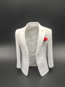 Modelo de traje blanco agente masculino escala 1/6 para figura estrecha de 12 - Imagen 1 de 3