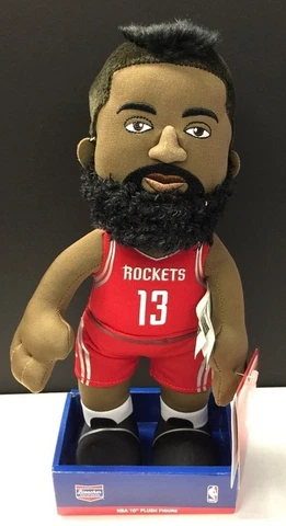 James Harden Houston Rockets NBA Red Plush 10" Doll Figure NIB Cover