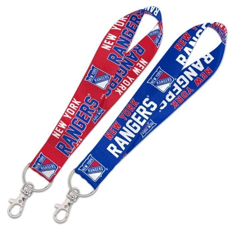 NEW YORK RANGERS WRISTLET LANYARD KEY CHAIN 1" WIDTH 8" LENGTH W/ CLASP NHL Cover