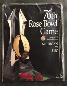 1990 Rose Bowl College Football Program Michigan USC Trojans - Picture 1 of 2