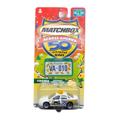 Matchbox Across America 50th Virginia Police Chevrolet Chevy Impala Diecast 1/66 - Image 1 of 3