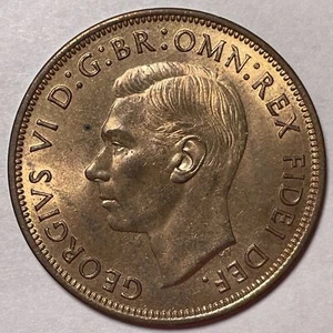1949 King George VI Penny Brilliant Uncirculated BU Coin #17511 - Picture 1 of 3