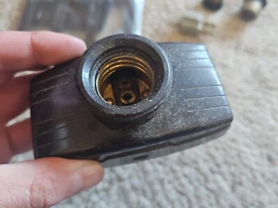 VTG Pull chain light Pass & Seymour mid century wall shop fixture bakelite NOS - Image 1 of 2