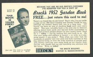 DATED 1952 PC BRECKS SEED & GARDEN BOOK BOSTON MA - Picture 1 of 1