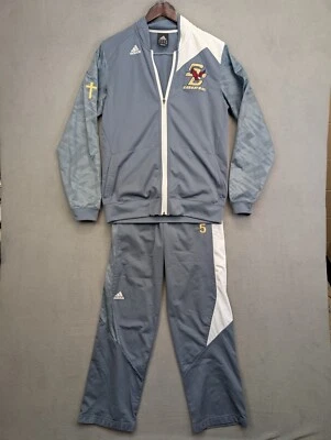 Adidas Women's Size Medium Track Suit Set EUC Gray White Jacket and Pants - Image 1 of 4