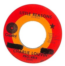 Charlie Louvin Little Reasons US 7" Vinyl Record Single PRO-4814 Capitol 45 VG