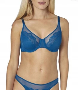 Triumph Lace Spotlight W 65 - 80 Cup  B -H Bügel BH  Spitze Blau. Schwarz - Bild 1 von 4