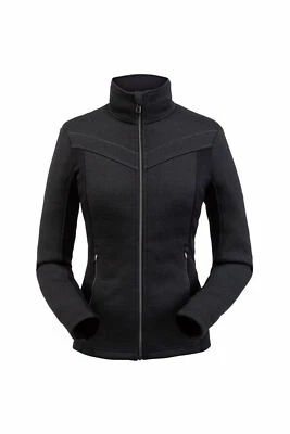 Spyder Feminino ENCORE PRETO Zíper Completo PEQUENO esqui camada média top S Reino Unido 4 - 6 - Imagem 1 de 3