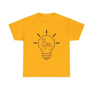 Be The Light christlich religiös Jesus Unisex schweres Baumwoll-T-Shirt - Bild 1 von 33