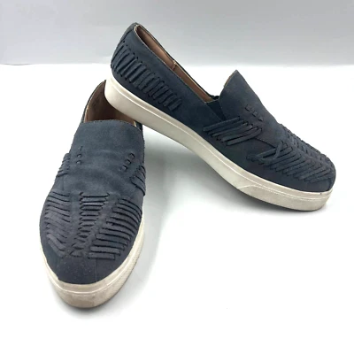 Sole Society Woven Gray Blue Cow Suede Casual Loafer Leather Slip On Women's 10  - Image 1 of 4