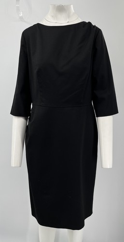 Abito tubino Moschino economico e chic nero manica 3 4 al ginocchio tg 12