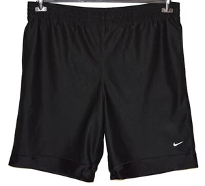 Vintage Nike Silver Tag Black Waffle Elastic Waist Drawstring Basketball Shorts  - Picture 1 of 6