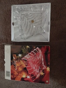 Cristal d'Arques Christmas Tree Candy Dish Genuine Lead Crystal France 8.5" - Picture 1 of 12