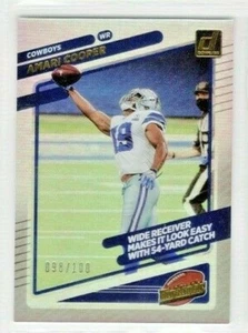 Amari Cooper 2021 Donruss Football HIGHLIGHTS SILVER Holo /100 #HI-12 Cowboys - Picture 1 of 1