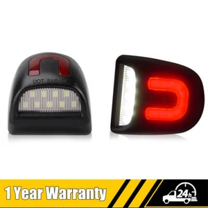 2PCS Red Tube LED License Plate Lights For Chevy Silverado GMC Sierra 1500 2500 - Picture 1 of 12