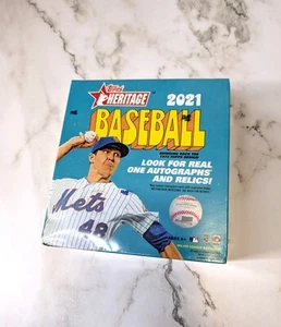 2021 Topps Heritage Baseball Exclusive Factory Sealed Box 24 Packs 216 Cards NEW - Picture 1 of 6