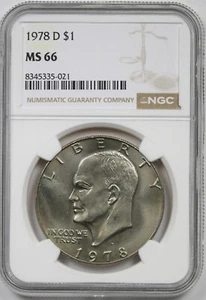 1978-D $1 NGC MS 66 Eisenhower IKE Dollar - Picture 1 of 4