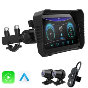6.25 inch Motorcycle GPS Wireless Carplay Android Auto w/Camera & Remote Control - Picture 1 of 16