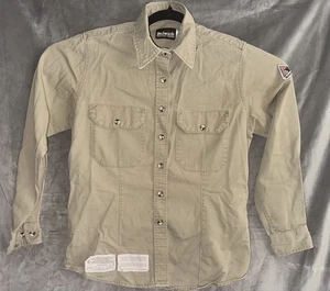 Bulwark FR Shirt Men's Medium Flame Resistant Button Up Protective Utility Work - Picture 1 of 6