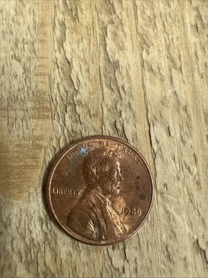 Lincoln Memorial Penny 1988 - sin marca de ceca Foto 1 de 2