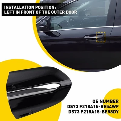 Cerradura de puerta manija delantera izquierda ajuste bisel tapa de cubierta Ford para borde 2015-20 Foto 1 de 4