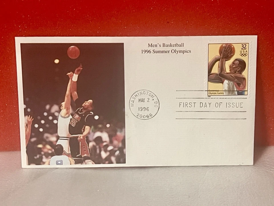 US First Day Issue Covers -Men’s Basketball 1996 SUMMER OLYMPICS - Image 1 of 4