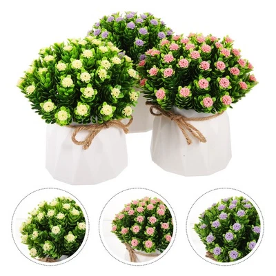  3 Pcs Piante Artificiali Decorative Decorazione Del Vaso Di Fiori Per La Casa - Immagine 1 di 4